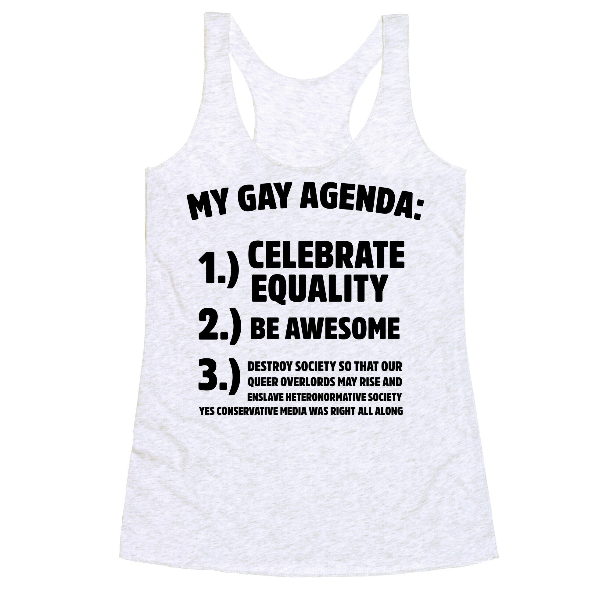 My Gay Agenda Racerback Tank